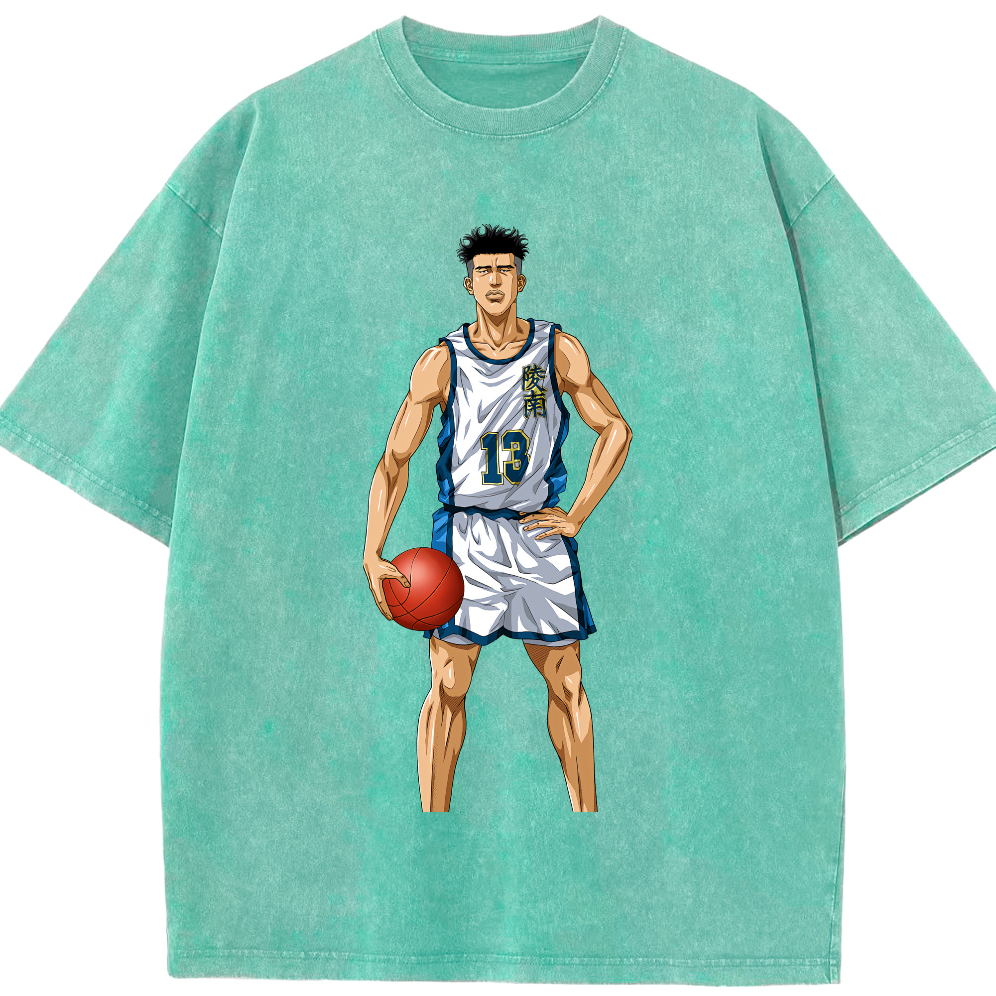 （画像用） SLAM DUNK／スラムダンク 綿100% ヴィンテージ風 半袖Tシャツ（フロントプリント）